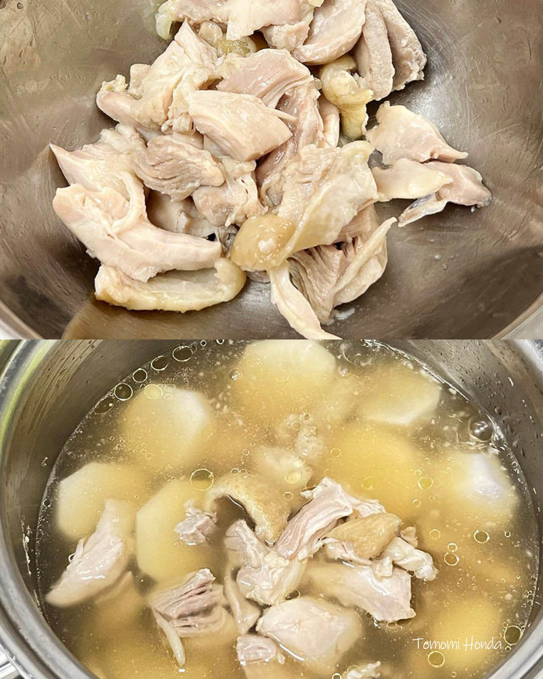 鶏肉とサトイモのスープ（タッコギトランタン）